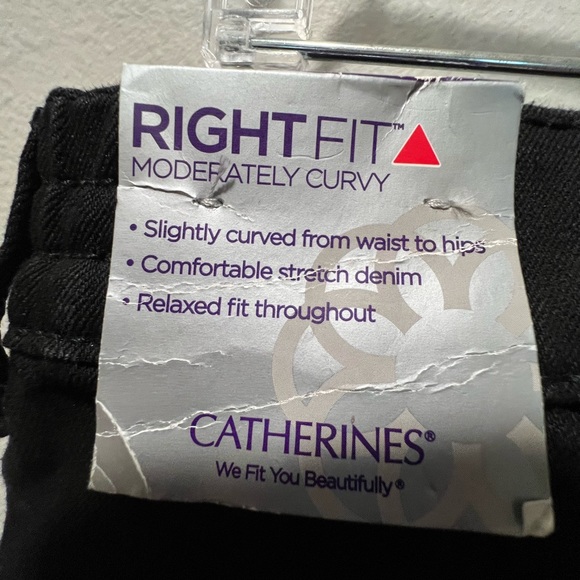 30W NWT Black Jeans Catherine’s with elastic in the back, relaxed fit - Picture 9 of 9